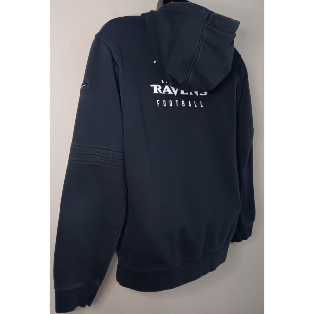 Baltimore Ravens Men’s Small NFL Hoodie Nike Sideline Club Fleece Black - Picture 8 of 12